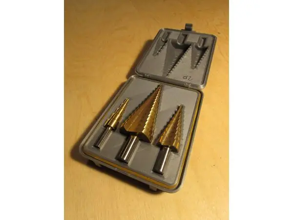 Rugged Box for conical step drills.