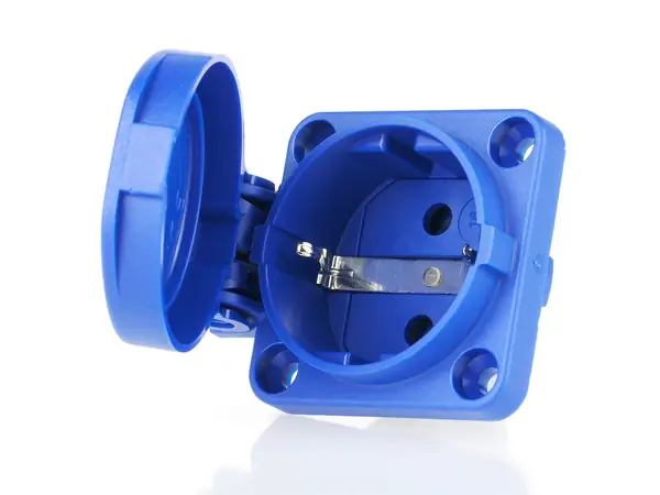 Marking, drilling and routing template for Schuko built-in socket outlet