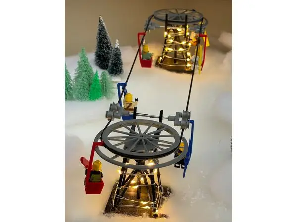 Christmas Scene Model Ski Lift