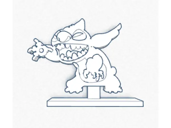 Stitch on a stand