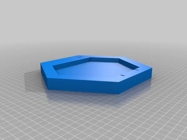 Wall mounted foldable modular hexagon shelf (print in place)