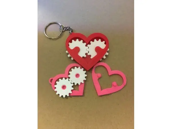 Heart Gear Keychain