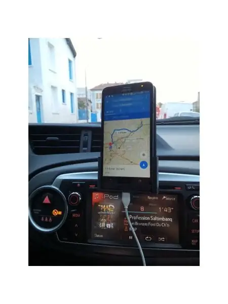Car cd player phone holder