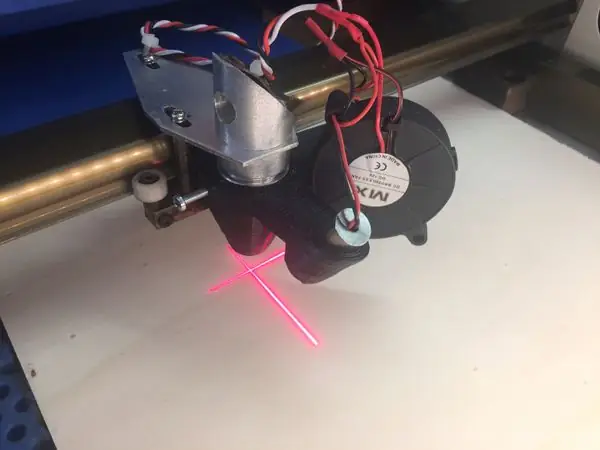 Air nozzle with line lasers ( K40 / 40W-Laser )