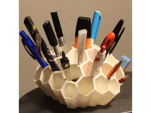 Honeycomb desk organizer