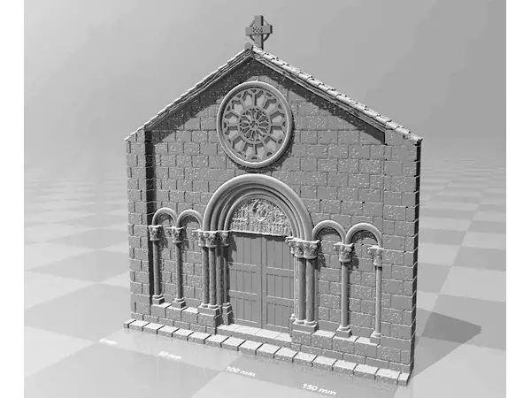 Medieval church facade
