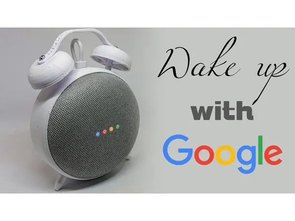 Retro Alarm Clock Stand for the Google Home Mini (snap together)