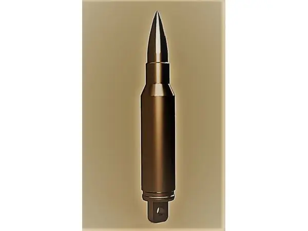Bullet with shell keychain