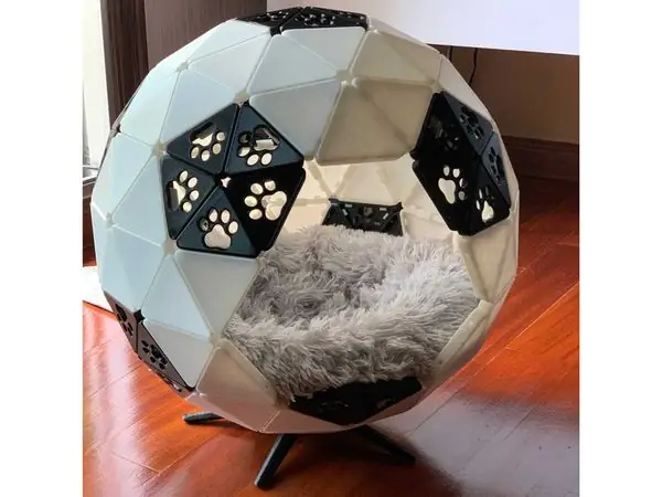 Geodesic Dome Cat House - Stand