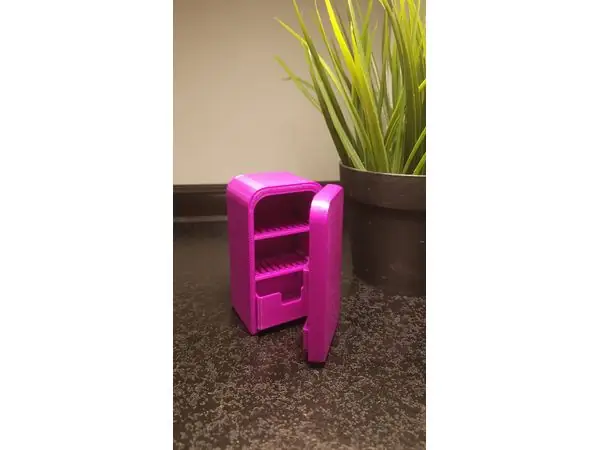 Dollhouse miniature refrigerator