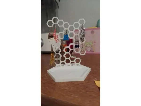 Earring Stand Honeycomb Hexagon