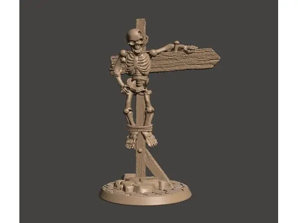 28mm Undead Skeleton Sign / Signpost