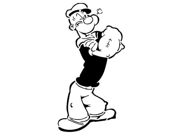 Popeye stencil 3