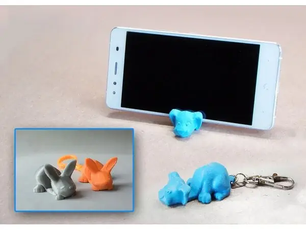 Keychain / Smartphone Stand (Dog and Bunny)
