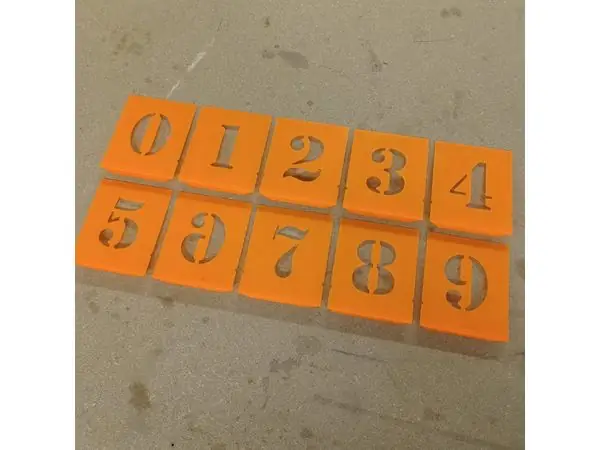 Numbers stencils