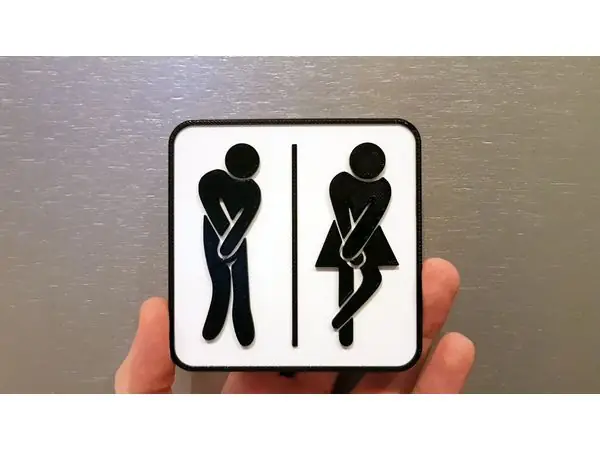 Funny Toilet Sign with background