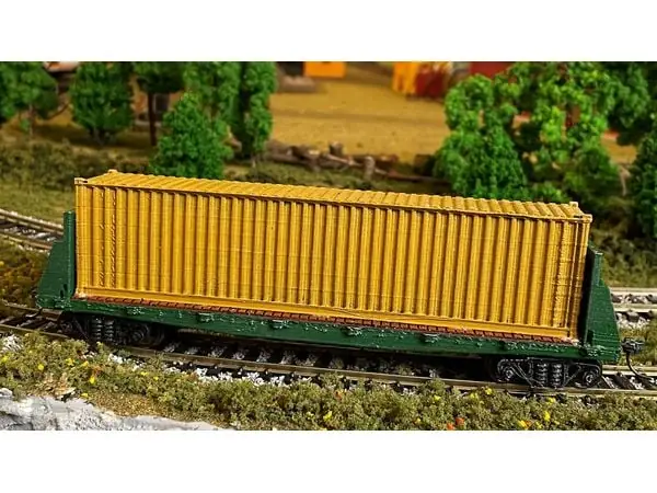 HO Scale 45ft Flatbed Bulkhead Train Car