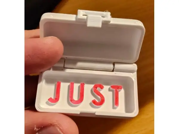 Just in Case - PRINT IN PLACE - filament hinge
