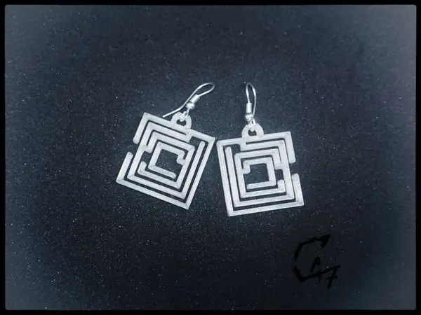 Square Labyrinth Earrings