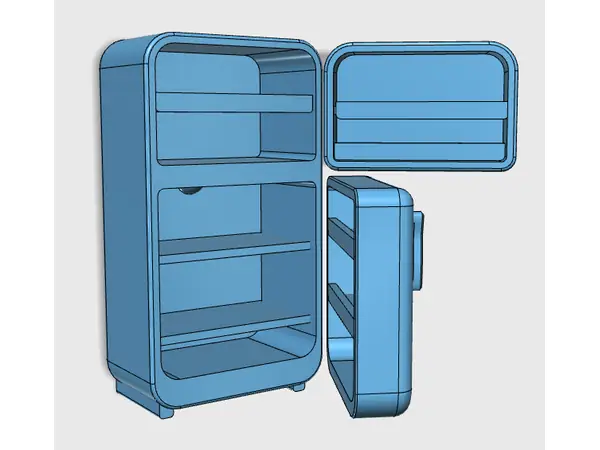 Miniature retro fridge