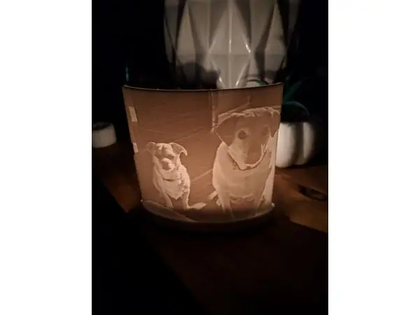 Lithophane Stand with Candle Holder