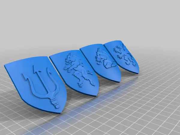Medieval knight shields - For the Lady