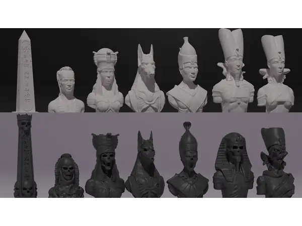 Complete Egyptian chess all undead and ALL regular (original rook and pawn)