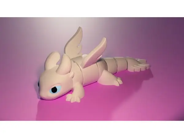 Articulated Dragon Light Fury Cute Flexi