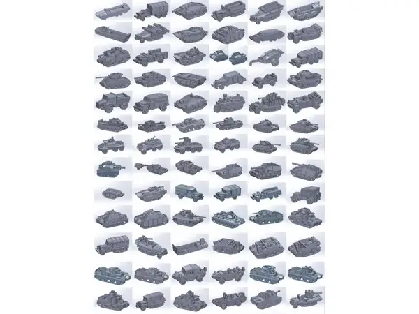 1-200 Tanks and vehicles Pack 3