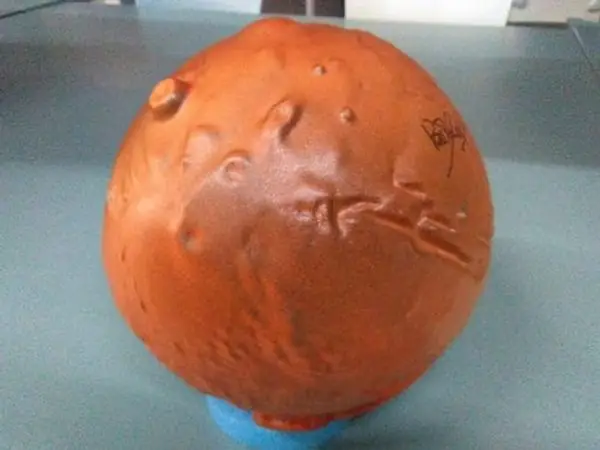 Tactile model of planet Mars