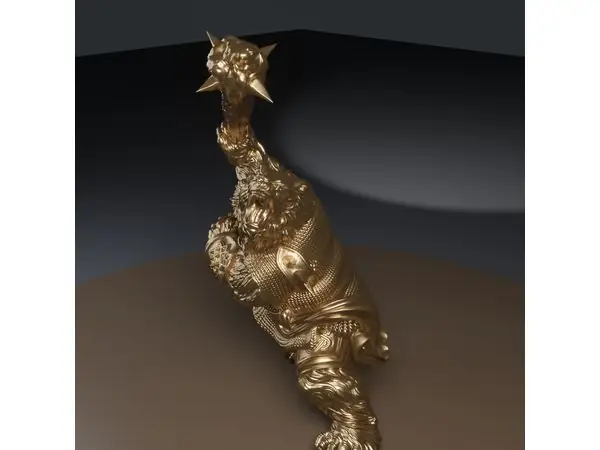 Roaring Armored Bear - Multi-Part Assembly Model