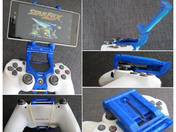 foldable ps4 android universal . mount . clip . holder . smartphone . DualShock 4 ( v2 / rev 2 tested ). branded playstation