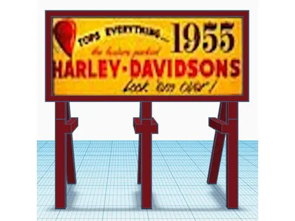 HO Scale Wooden Billboards 8ft 12ft