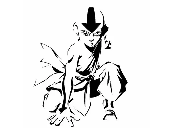 Avatar Aang stencil