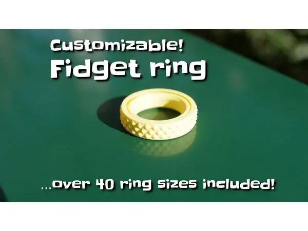 Print-in-place fidget ring