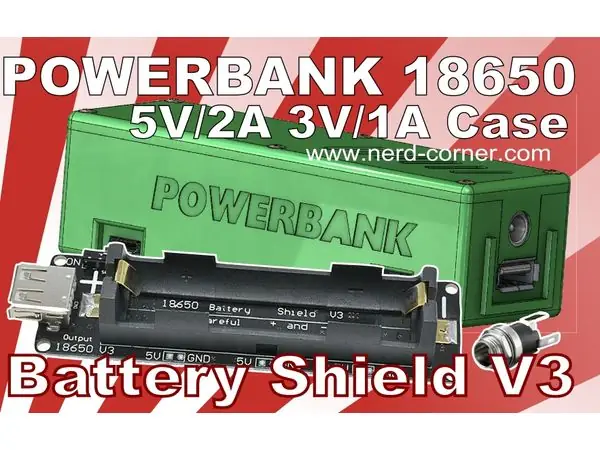 Battery Shield V3 - DIY Powerbank with LiPo 18650