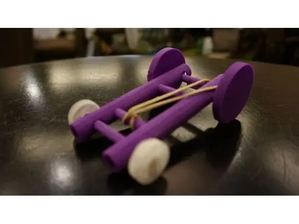 Rubberband Car 3D design and discovery learning project