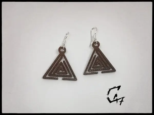 Triangle Labyrinth Earrings