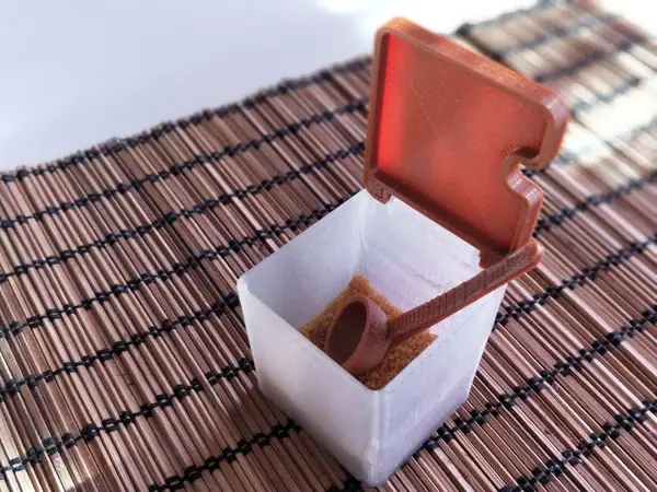 Mini-sugar bowl with spoon