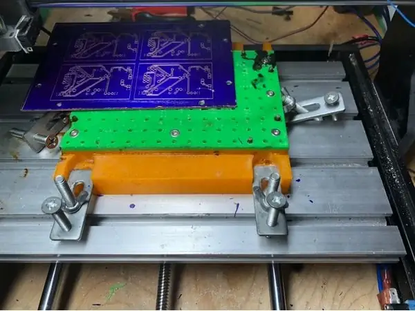 PCB milling alignment pin grid for 3018 CNC