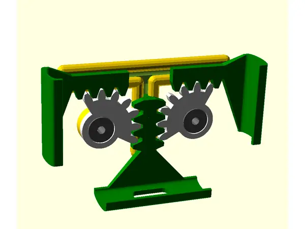 Car phone holder with gears