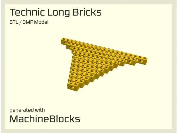 Technic Long Bricks - STL Generator - LEGO® compatible