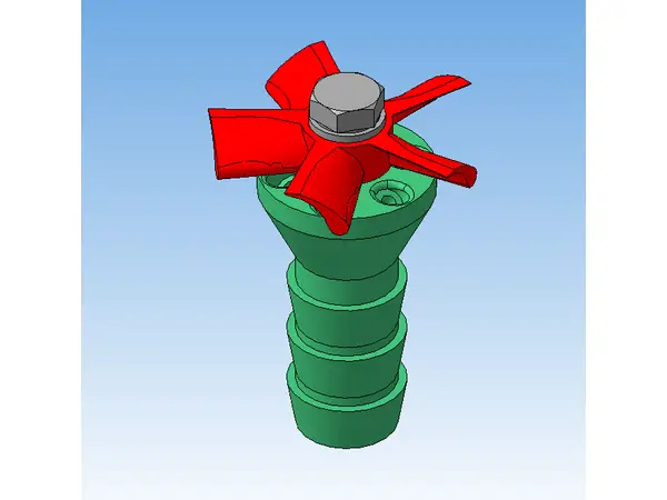 Garden sprinkler with self-drived rotor