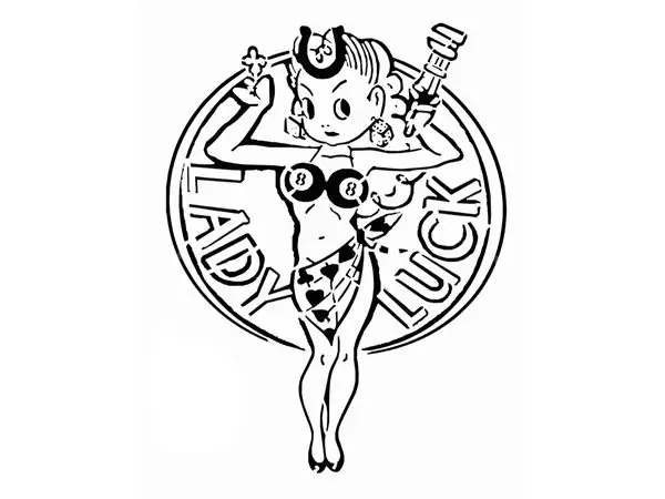 Lady Luck stencil