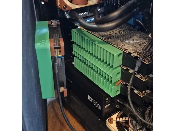 GPU cooler - forced air cooling for three GPUs (10 degrees C cooler)