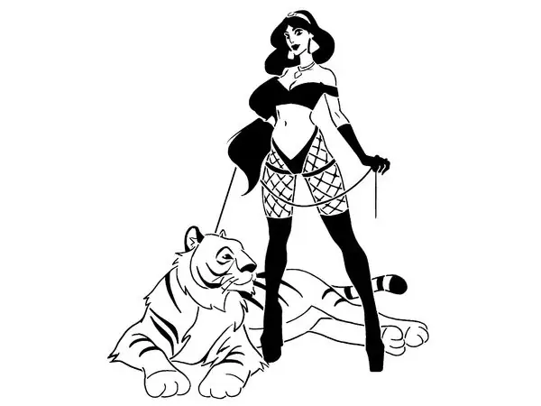 Princess Jasmine stencil 6