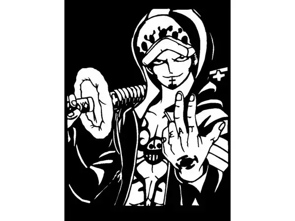 Trafalgar D. Water Law stencil 2