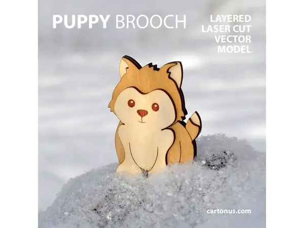 Puppy brooch