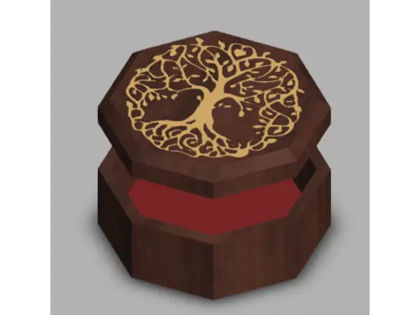 Tree of Life jewelry box, dice box, gift box.