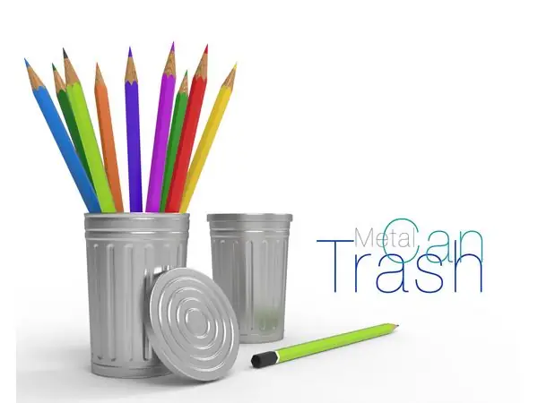 Mini Trash Can for Pencils